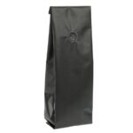 Flat Bottom Pouch with Zipper Valve - 1kg (Black)