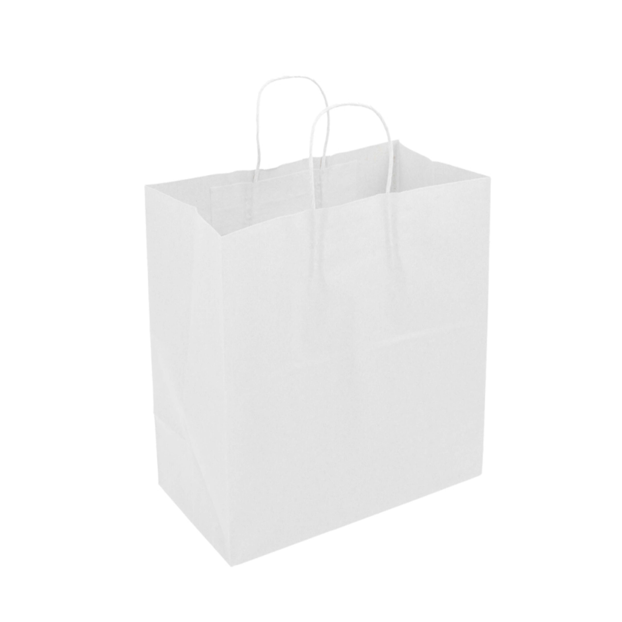 A5 Twisted White Handle Kraft Paper Bag