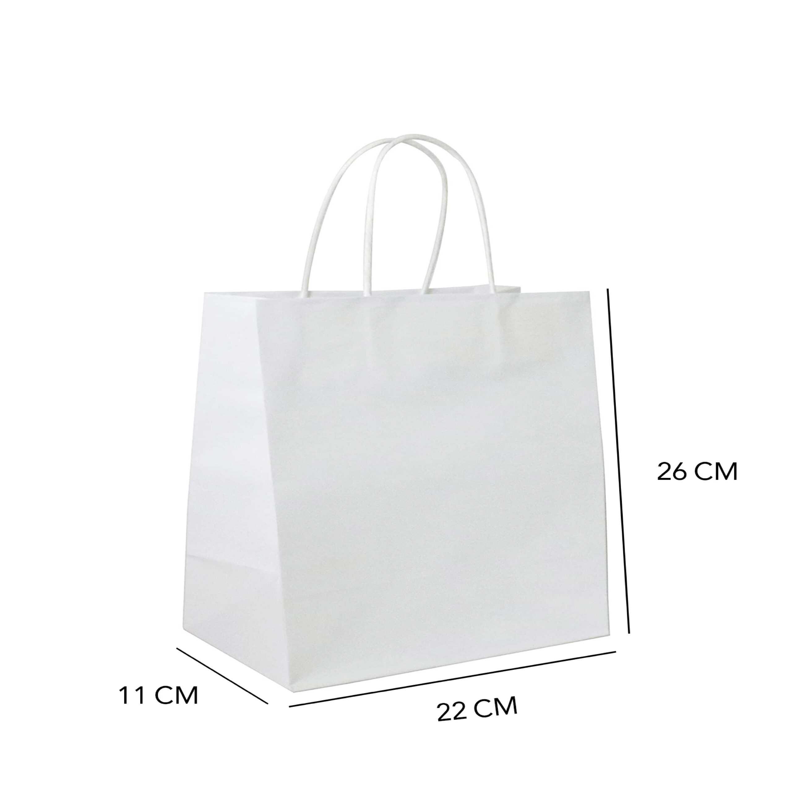 A5 Twisted White Handle Kraft Paper Bag 2