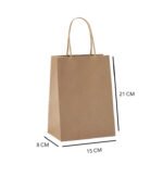 A6 Twisted Handle Kraft Paper Bag - Image 3